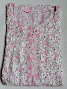 Chikankari cotton  mulmul kurta